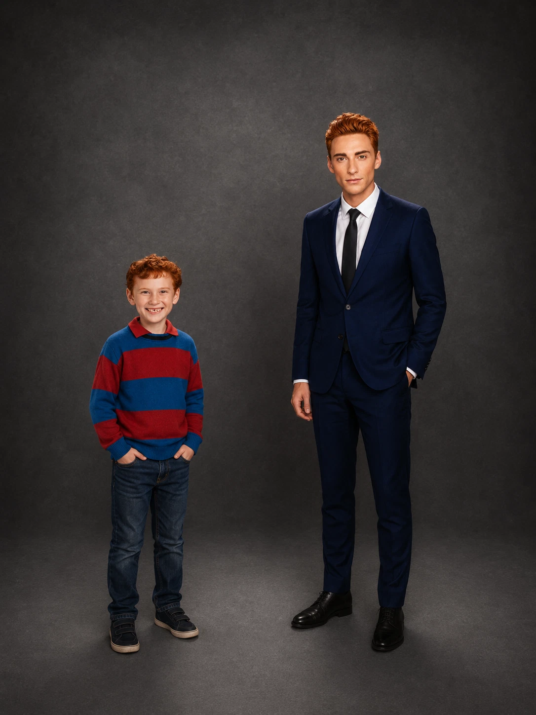 Joshua as a child and as an adult